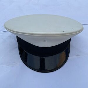 KEYSTONE ROUND DRESS CAP WHITE NO STRAP OR BUTTONS